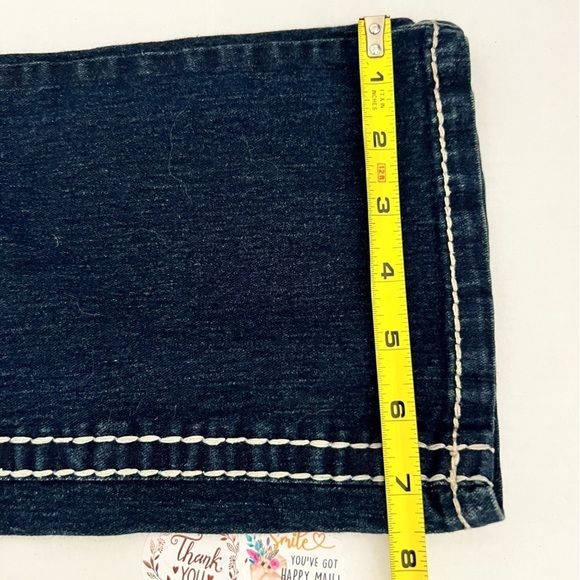 Faded Glory Vintage 90s Jeans Heavily Embellished Blinged Pockets Size 8 Boot - Picture 12 of 16